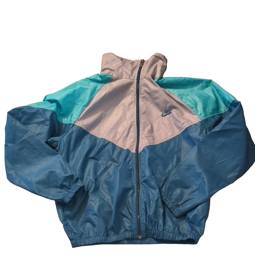 Nike Vintage Blue Colorblock Windbreaker Jacket Size Medium - Picture 2 of 8